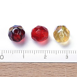 Electroplate & Transparent Czech Glass Beads&nbsp;GLAA-O018-24