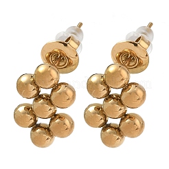 304 Stainless Steel Round Ball Stud Earrings&nbsp;LS-SA-CBA5A9C-02G