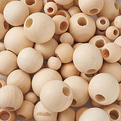 Unfinished Natural Wood Beads&nbsp;WOOD-KS0001-10