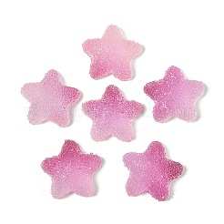 模造キャンディ食品スタイルの樹脂カボション  スター  グラデーションカラー  ミックスカラー  17x17.5x6mm&nbsp;RESI-R461-02H