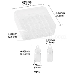 20Pcs Glass Bottle Pendant Decorations&nbsp;CON-FS0001-06