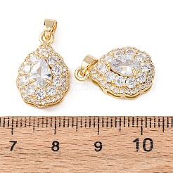 Brass Micro Pave Cubic Zirconia Pendants&nbsp;KK-Z141-02G-01