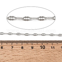 304ステンレススチールダップチェーン  ハンダ付け  スプールで  変色なし  ステンレス鋼色  5x2.5x0.6mm&nbsp;CHS-P029-02A-P
