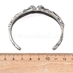 Skeleton 304 Stainless Steel Cuff Bangles for Women&nbsp;BJEW-C148-07AS