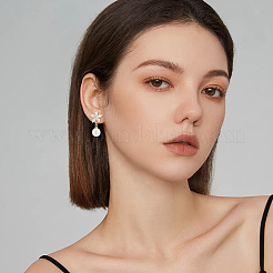 10Pcs Brass Cubic Zirconia Ear Stud Findings&nbsp;KK-DC0004-33