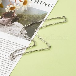 変色しにくい304ステンレススチール製フィガロチェーンネックレス  ステンレス鋼色  18.31インチ（46.5cm）&nbsp;NJEW-JN03567-02