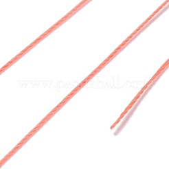 ラウンドワックスポリエステル糸ストリング  マイクロマクラメコード  ツイストコード  革縫い用  ダークサーモン  0.3~0.4mm  約174.98ヤード（160m）/ロール&nbsp;YC-D004-02A-134