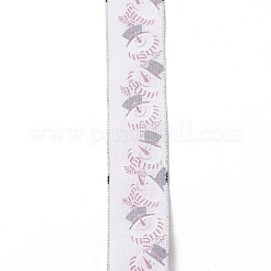 Christmas Theme Polyester Imitation Linen Wrapping Ribbon&nbsp;SRIB-P020-01B