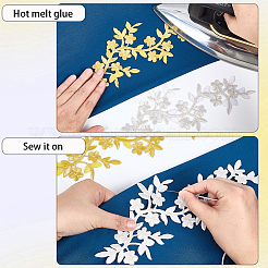 4Pcs 2 Colors Polyester Iron on/Sew On Patches&nbsp;PATC-CP0001-10
