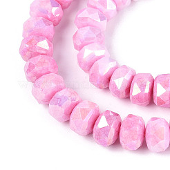 Anti-Tarnish Electroplate Glass Beads Strands&nbsp;LS-GLAA-T025-8mm-11F