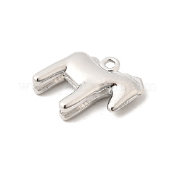 合金ペンダント  馬のチャーム  カドミウムフリー＆ニッケルフリー＆鉛フリー  プラチナ  18x17x5mm  穴：1.8mm&nbsp;FIND-Z120-01P
