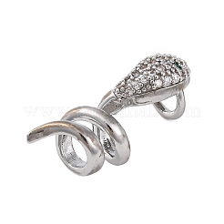 Brass Micro Pave Cubic Zirconia Pendants&nbsp;KK-P289-09P