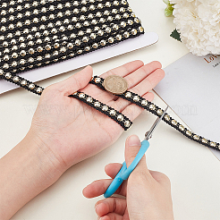 10 Yards Polyester with ABS Plastic Half Round Bead Lace Trim&nbsp;OCOR-GA0002-76A