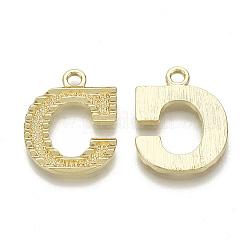 合金ペンダント  カドミウムフリー＆ニッケルフリー＆鉛フリー  頭文字  18KGP本金メッキ  頭文字.c  20.5x17x2mm  穴：2mm&nbsp;LS-PALLOY-N157-002C-NR