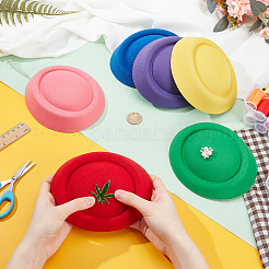 6Pcs 6 Colors Velvet Cloth Mini Hat Fascinator Base&nbsp;AJEW-NB0005-97