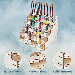 Wooden Craft Paint & Brash Rack&nbsp;DIY-WH0504-22