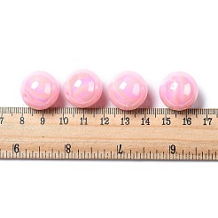 ソリッドカラーアクリルビーズ  ABカラーメッキ  ラウンド  ピンク  20mm  穴：2mm  約115個/500g&nbsp;PACR-S095-20mm-19