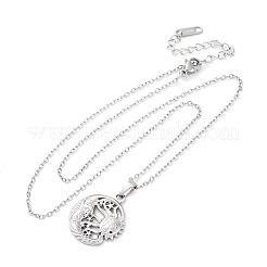 Moon & Star & Sun 304 Stainless Steel Pendant Necklaces&nbsp;NJEW-H059-14P