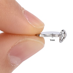 Tarnish Resistant 201 Stainless Steel Stamping Blank Tag Charms&nbsp;STAS-S105-T618-1