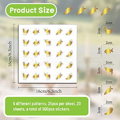 Rectangle Plastic Self-Adhesive Restaurant Menu Label Stickers&nbsp;AJEW-WH20177-002