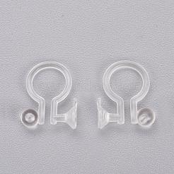 クリア プラスチック クリップオン イヤリング コンバーター  DIY用ノンピアス  11.5x9x1mm  穴：0.8mm&nbsp;X-KY-P005-01