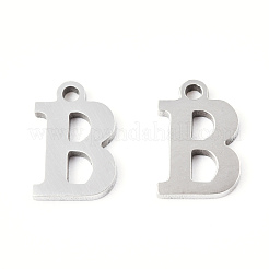 ステンレススチールチャーム201個  アルファベット  文字.b  9x6x1mm  穴：1mm&nbsp;STAS-N091-176B-P