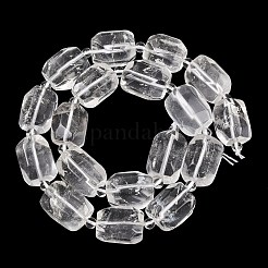 天然石クオーツクリスタルビーズ連売り  水晶  オーバル  13~19x11~15.5x11~14mm  穴：0.8~1.2mm  約17~23個/連  15.35''~15.75''（39~40センチメートル）&nbsp;G-Z147-E01-01