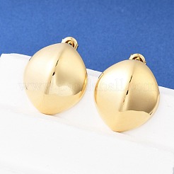 304ステンレススチールスタッドピアス  イオンプレーティング（ip）  14KGP本金メッキ  オーバル  28x25mm&nbsp;EJEW-G423-35A-G