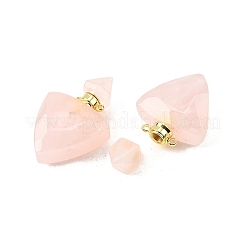 Natural Rose Quartz Perfume Bottle Pendants&nbsp;G-L623-10G-01