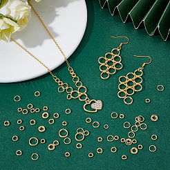 100Pcs 4 Colors Brass Split Rings&nbsp;KK-PH0013-19