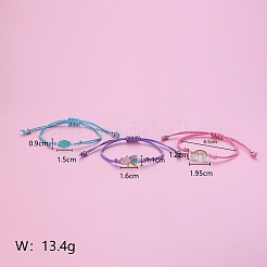 3Pcs Alloy Enamel Link Bracelets&nbsp;WG909F0-01