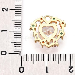 Brass Micro Pave Cubic Zirconia Charms&nbsp;KK-N261-12G