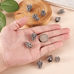 真鍮製ビーズキャップ  5花びら  花  アンティークシルバー  20x15mm  穴：1.5mm&nbsp;KK-TA0007-23AS