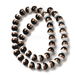ランプワークビーズ連売り  ラウンド  ブラック  12mm  穴：1.2mm  約45個/連  19.29''（49センチメートル）&nbsp;LAMP-E036-07F