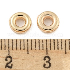 CCBプラスチックビーズ  丸いリング  ゴールドカラー  6x2mm  穴：2mm&nbsp;CCB-L014-01A-G