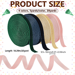 20Yards 4 Colors Single Face Velvet Ribbon&nbsp;SRIB-PH0001-46C