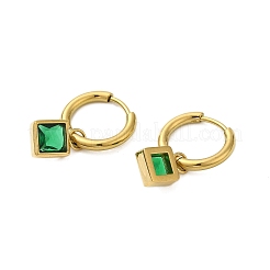304 Stainless Steel Micro Pave Cubic Zirconia Earrings for Women&nbsp;EJEW-U020-13G