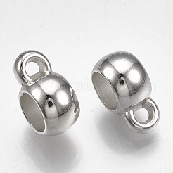 Ccb プラスチック チューブ ベイル  ループベイル  プラチナ  11x5x8mm  穴：1.5mm  内径：5mm&nbsp;X-CCB-T006-054P