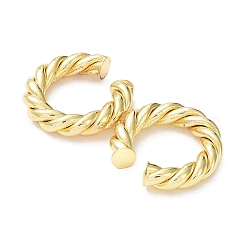 Rack Plating Brass Twist Rope Cuff Earrings for Women&nbsp;EJEW-G352-08G