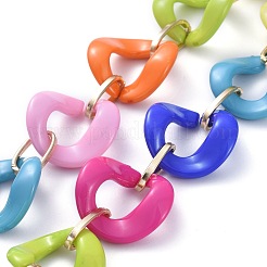 Personalized Aluminium & Acrylic Chain Necklaces&nbsp;NJEW-JN02880