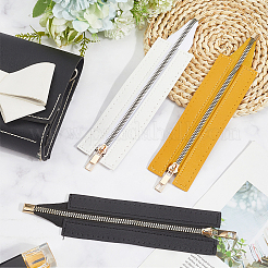 3Pcs 3 Colors PU Leather Zipper Sewing Accessories&nbsp;FIND-CL0001-17