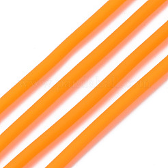中空パイプpvcチューブラー合成ゴムコード  白いプラスチックのスプールに巻き  オレンジ  2mm  穴：1mm  約54.68ヤード（50m）/ロール&nbsp;RCOR-R007-2mm-12