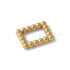 304ステンレススチールツイストリンクリング  18KGP本金メッキ  長方形  5x6.5x1mm  内径：2.5x4mm&nbsp;STAS-F349-06G-07