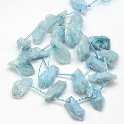 Electroplate Gemstone Natural Quartz Crystal Beads Strands&nbsp;G-L135-10
