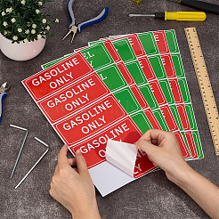12Sheets 2 Colors Waterproof PVC Warning Sign Stickers&nbsp;DIY-OC0014-64