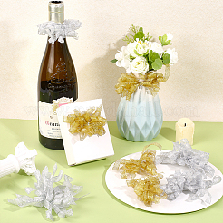 8 Bags 2 Colors Flower Polyester Ornament&nbsp;DIY-HY0003-33