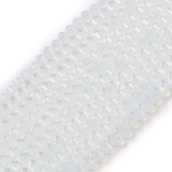 ジェイド風ガラスビーズ連売り  ロンデル  多面カット  ミックスカラー  5x6x5mm  穴：1.2mm  約98個/連  17.32''（44センチメートル）&nbsp;GLAA-G125-01B-M