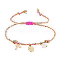 Bohemian Brass & Natural Freshwater Pearl Charm Bracelets&nbsp;ZD8910-2