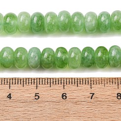 天然石ホワイトジェイドビーズ連売り  染め  滑らかなロンデル  淡緑色  8x5mm  穴：1mm  約73~76個/連  14.57~15.16''（37~38.5センチメートル）&nbsp;X-G-E507-01-05