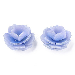 プラスチックビーズ  花  コーンフラワーブルー  24x23x14mm  穴：1.4mm&nbsp;LS-KY-N015-197B